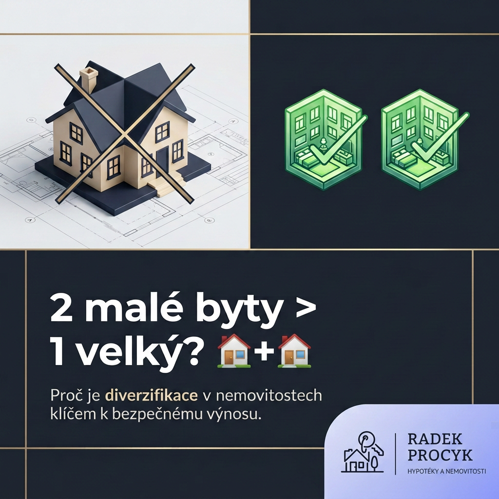 Proč si raději koupím dva malé investiční byty než jeden velký